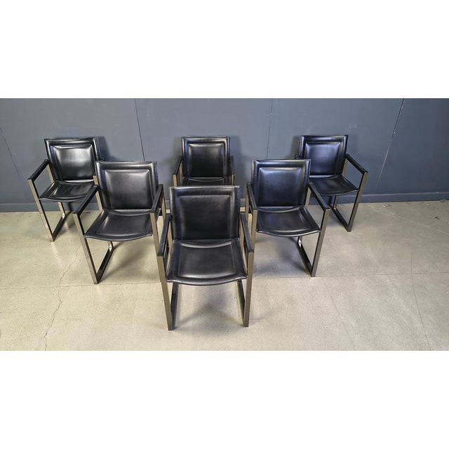 Vintage Dining Chairs attributed to Arrben, 1980s, Set of 6 For Sale - Image 12 of 13