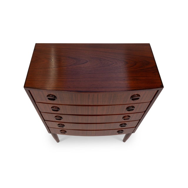 Brown Vintage Danish Mid Century Rosewood 5 Drawer Chest 1960s Kai Kristiansen For Sale - Image 8 of 10