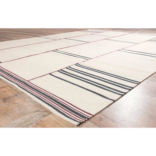 Textile 2010s Swedish Deco Style Kilim Rug, 10'01 X 12'10 For Sale - Image 7 of 10