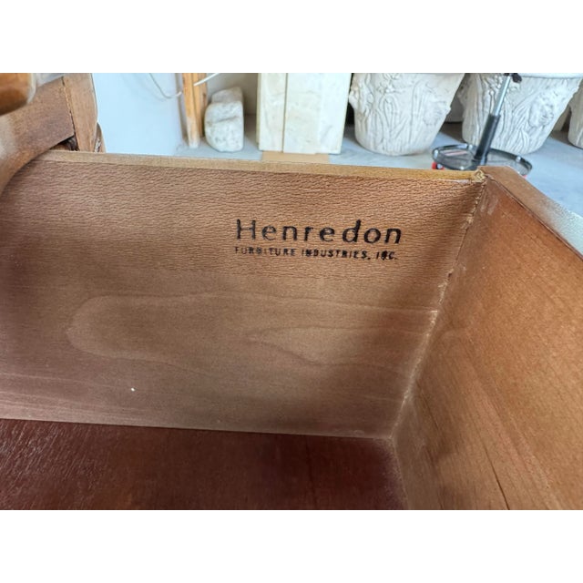 French Provincial Vintage Henredon Louis XV–Style Two-Drawer Nightstand/Sold For Sale - Image 3 of 9