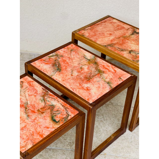 Vintage Scandinavian Teak Nesting Tables, 1960s, Set of 3 For Sale - Image 12 of 17