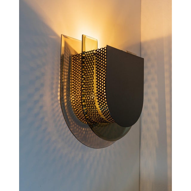 Mirrored Glass Wall Lamp, Italy, 1970s For Sale - Image 11 of 11
