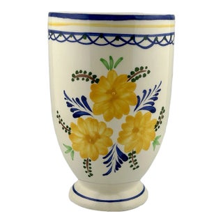 Vintage Jay Willfred Andrea by Sadek Floral Design Pottery Vase For Sale