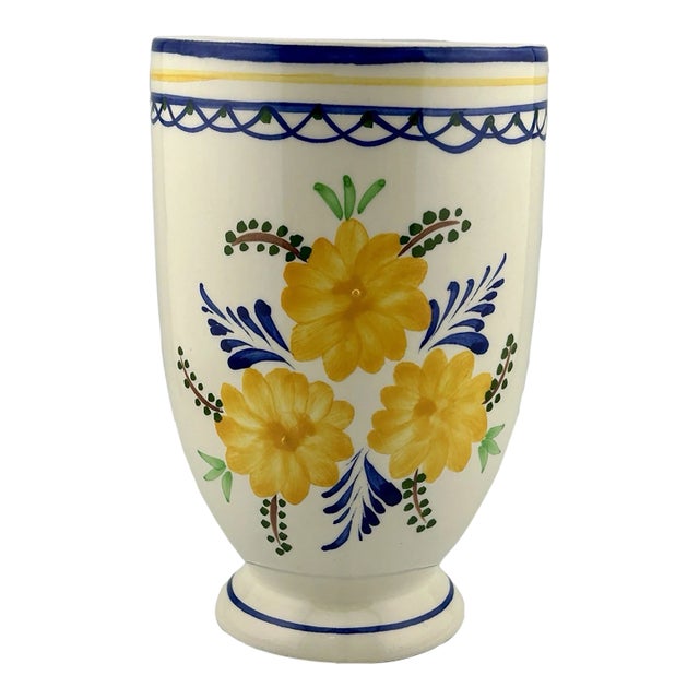 Vintage Jay Willfred Andrea by Sadek Floral Design Pottery Vase For Sale