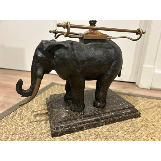 Safari Maitland Smith Elephant Towel Holder For Sale - Image 3 of 11