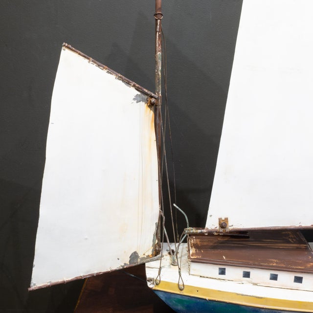Vintage Seafood Restaurant Ship Model Exterior Display c.1960 For Sale - Image 12 of 14