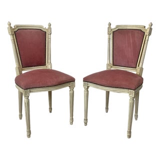 Louis XVI Style Side Chairs, Set of 2 For Sale