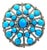 Bochic “Orient” Diamond & Turquoise Retro Ring Set In 18K Gold & Silver For Sale