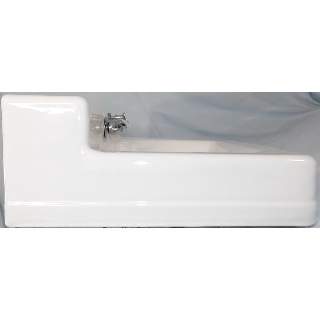 1946 Vintage Porcelain & Cast Iron Wall-Mounted Sink in Very Nice Condition For Sale - Image 10 of 18