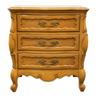 High End Vintage French Provincial 25" Three Drawer Nightstand 686-13 For Sale