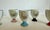 Fukagawa Set of 5 Vintage Fukagawa Porcelain Arita Pedestal Cups – Wine, Sake or Egg Cups For Sale - Image 4 of 11