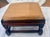 Wood Ethan Allan Heirloom Collection Leather and Solid Wood in Nutmeg Finish Footstool For Sale - Image 7 of 13
