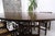 Late 20th Century Brown Oak Cassina Macintosh Drop Leaf Dining Table 6 Rush Seat Chairs Set Mint For Sale - Image 17 of 18