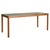 Italian Oak Dining Table with Green Marble Top, 1970s For Sale