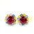 Bochic "Orient" Fancy Sapphire & Ruby Earrings Set 18K Gold&Silver For Sale - Image 13 of 18