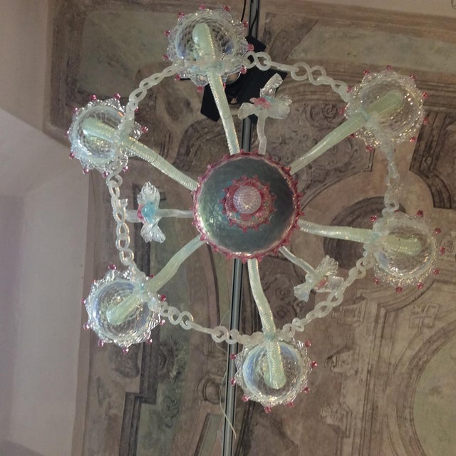 19th Century Murano Chandelier with Six Lights from Manifattura Di Murano For Sale - Image 3 of 8
