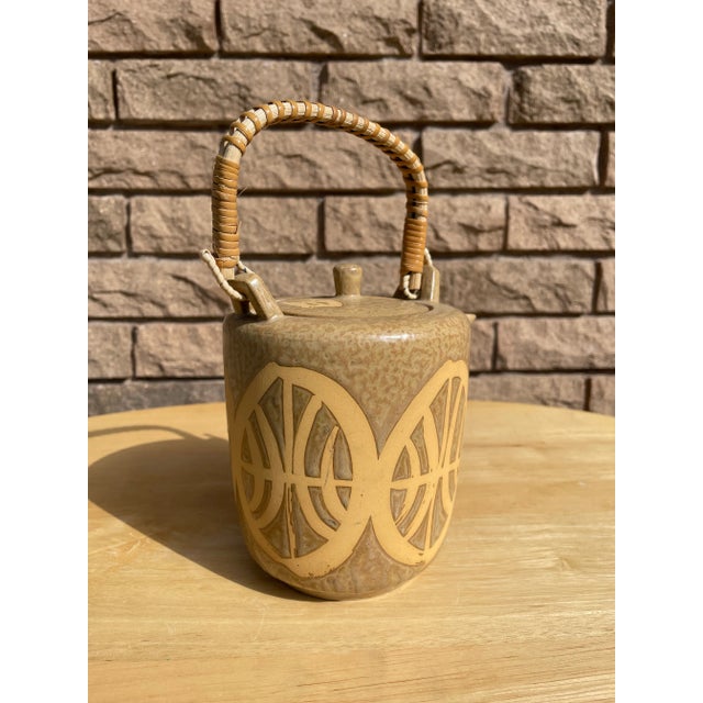 Mid 20th Century Vintage Mid Century Modern Japanese Ceramic Teapot For Sale - Image 5 of 9