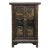 Chinese Vintage Distressed Color Scenery Graphic Dresser Cabinet For Sale