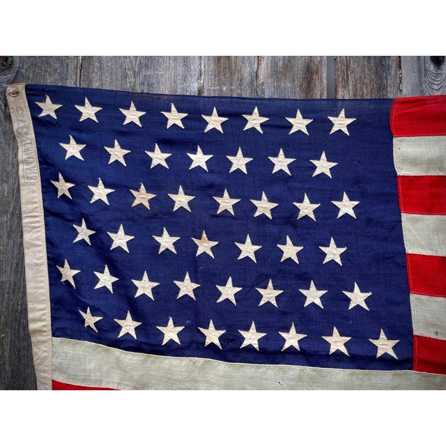 Beautiful antique American flag, Circa 1908, beautiful colors and condition. Wool. Very desirable 110 year old flag....