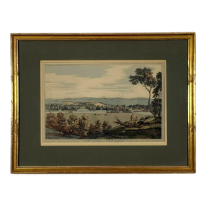Antique 1793 Hand-Colored Aquatint – "Court Garden & Great Marlow" by j.c. Stadler