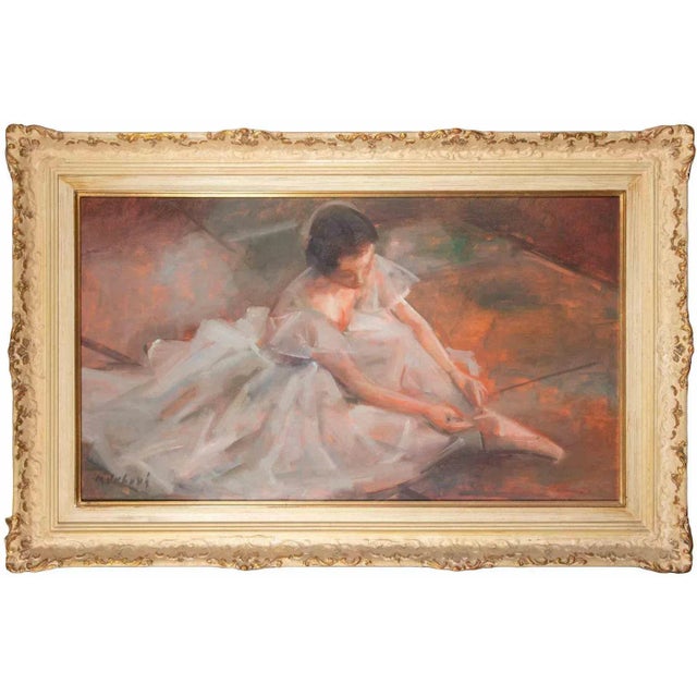 Miloslava Vrbova-Štefková, Ballerina, Oil Painting, Mid-20th Century For Sale - Image 5 of 5