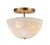 2020s Vapor Bowl Semi-Flush Mount, White & Brass For Sale - Image 5 of 6