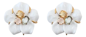 Lilly Studs, Pink, Pierced