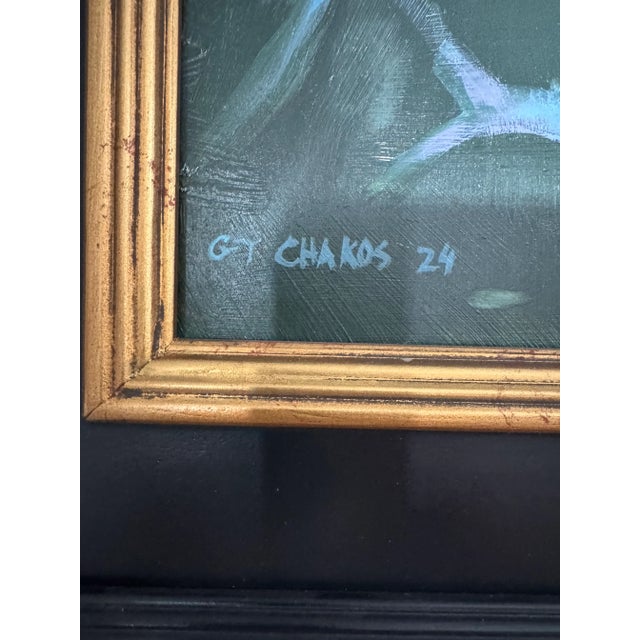 2020s George T. Chakos: West Coast Series: "Rocky Shores of Marin County: Green Surf" For Sale - Image 5 of 8