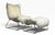 Mitchell Gold + Bob Williams Polished Stainless Steel and Shearling Chair and Ottoman, 2000s For Sale - Image 4 of 9