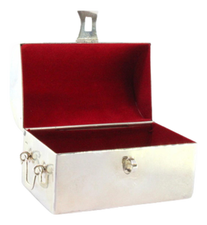 Plain Silver Box in the shape of Trunk