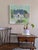 Mid-Century Modern Mid-Century Modern 'Cottage Garden Gathering' Vintage Original Landscape Oil Painting, Framed For Sale - Image 3 of 10