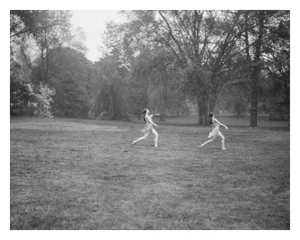 Contemporary Reproduction Print of Dancer Girls Frolicking in the Country