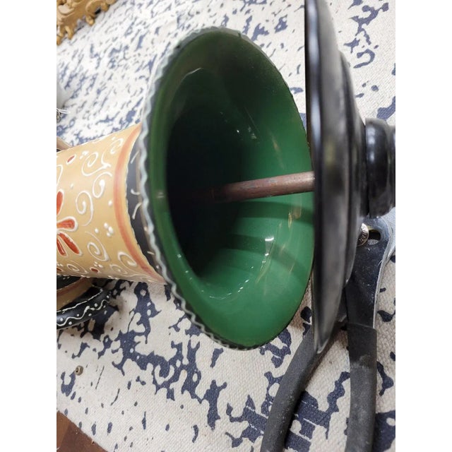 Metal Italian Mid-Century Modern Ars Artigiana Deruta Hand Crafted Ceramic Table Lamp For Sale - Image 7 of 10