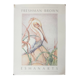 1987, Pelican, Offset Lithograph Print, Artist Louise Freshman Brown