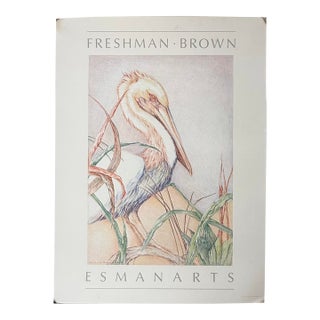 1987, Pelican, Offset Lithography Print, Artist Louise Freshman Brown For Sale
