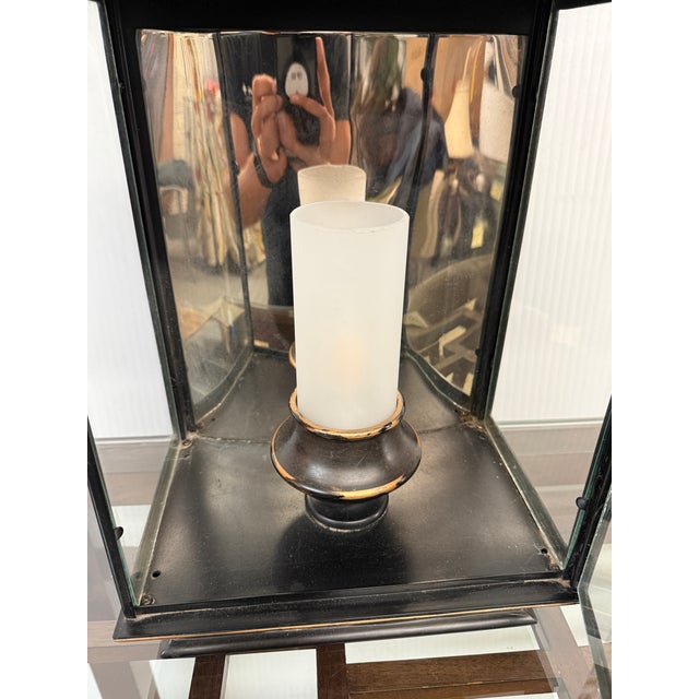 2000 - 2009 Pagoda Burnished Metal Wall Sconce, Large For Sale - Image 5 of 12