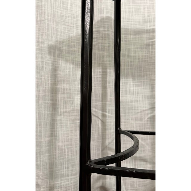 Set of 4 Global Views Iron “Hammered Barstools” For Sale - Image 9 of 11