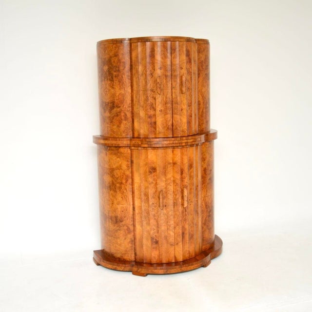 Art Deco Burr Walnut Cocktail Cabinet from Epstein, 1930s For Sale - Image 13 of 13