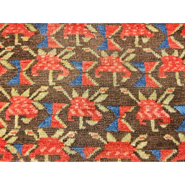 Vintage Karabagh Area Rug, Wool Pile, Handwoven Floral Design, Caucasus, 1900s, 4' x 7' For Sale - Image 12 of 15