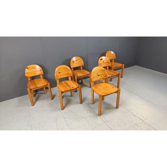 Wood Vintage Pine Wood Dining Chairs, 1980s, Set of 6 For Sale - Image 7 of 11