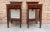 Art Nouveau Walnut Nightstands, 1900s, Set of 2 For Sale - Image 4 of 11