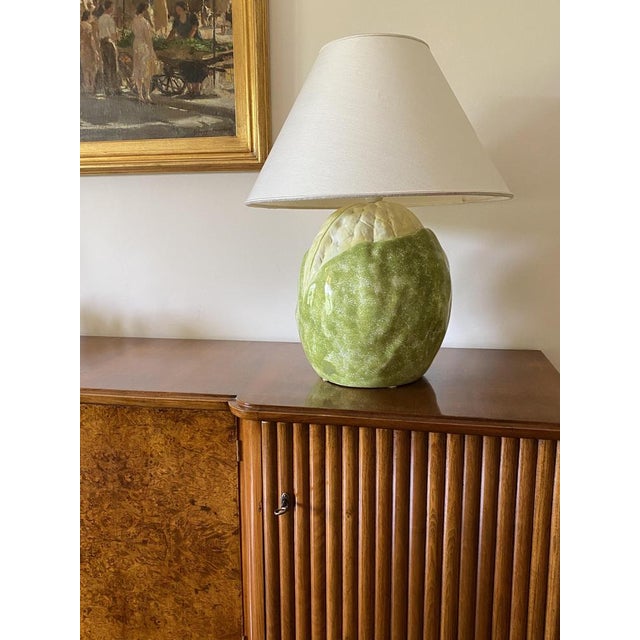 1970s Ceramic Cauliflower-Shaped Table Lamp, Italy, 1970s For Sale - Image 5 of 17