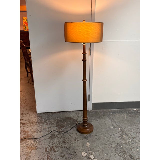 Contemporary Wood + Metal Floor Lamp For Sale In San Francisco - Image 6 of 12