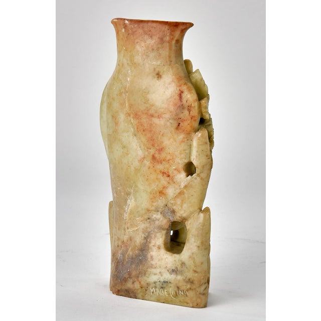 Early 20th Century Early 20th Century Hand Carved Soapstone - Jade Vase For Sale - Image 5 of 13