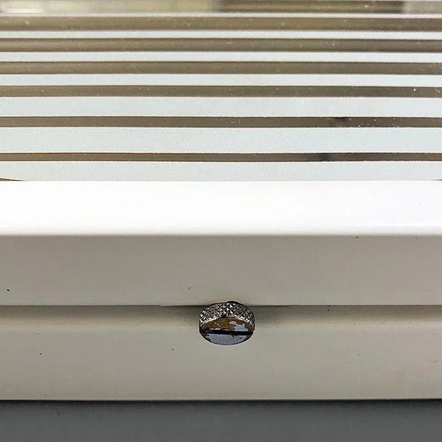 Modern Italian Neon Backlit Square Mirror attributed to Gianni Celada for Fontana Arte, 1970s For Sale - Image 11 of 13