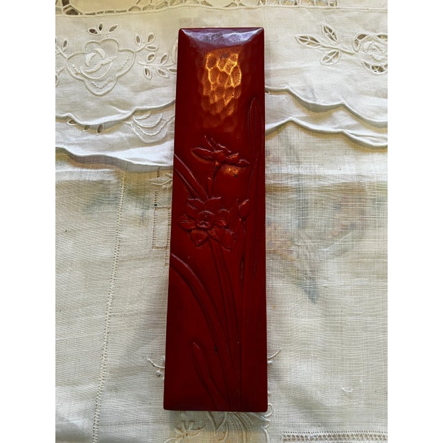 Late 20th Century Vintage Red Lacquered Chopstick Box For Sale - Image 5 of 5