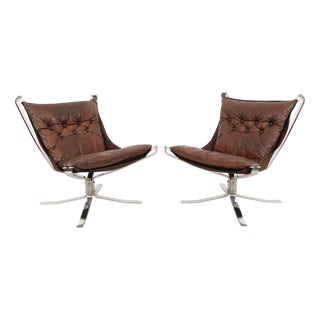 Set of Model Falcon Lounge Chairs by Sigurd Ressel for Vatne Møbler For Sale