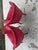 Wood Pair of Red Velvet Vintage Tub Chairs For Sale - Image 7 of 12