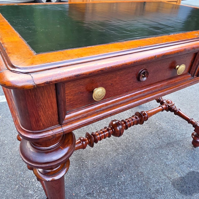 Antique 19th Century Victorian Library Table Desk For Sale - Image 12 of 13