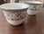 English 1990s Set of 5 German Fine Porcelain Demitasse Cups Gray Scroll Pattern For Sale - Image 3 of 8